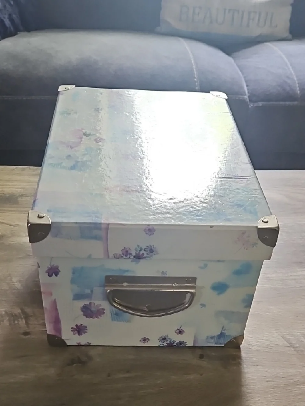 Floral Decorative Storage Box - Pastel Multicolor